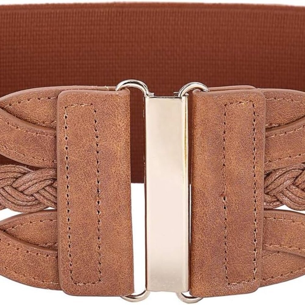 Women's Elastic Wide Belt Vintage Stretchy Retro Fashion Cinch for Dresses